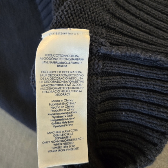 CHAPS I M Cotton Shawl Collared Cardigan I navy blue - Picture 6 of 9